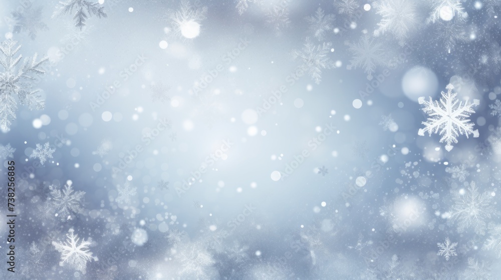 Background with snowflakes in Silver color.