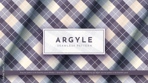 Seamless Argyle Pattern. Traditional Scottish Texture. Fashionable Fabric. Textile Background