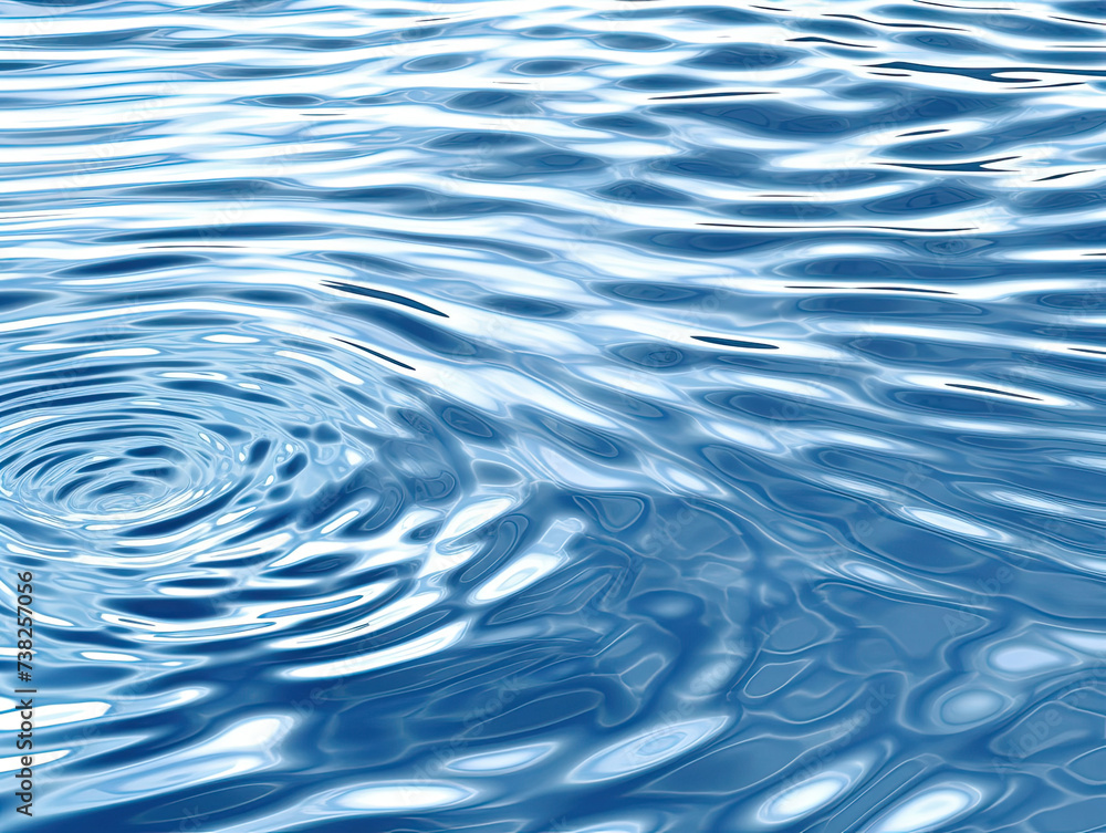 Blue Water Surface With Ripple Patterns Blue Water Surface With Ripple Patterns