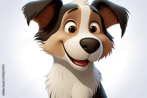 Cute dog posing isolated over beautiful background AI Generated innocent dog closeup on nice background