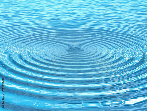 Water Ripples Into the Air With a Blue Background.