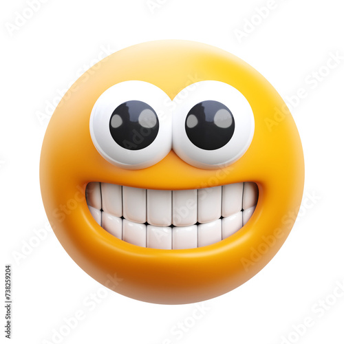 Smile emoji 3d render icon illustration