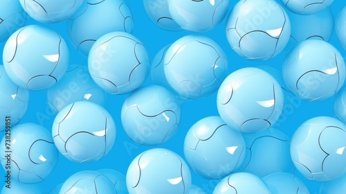 Background with volleyballs in Sky Blue color