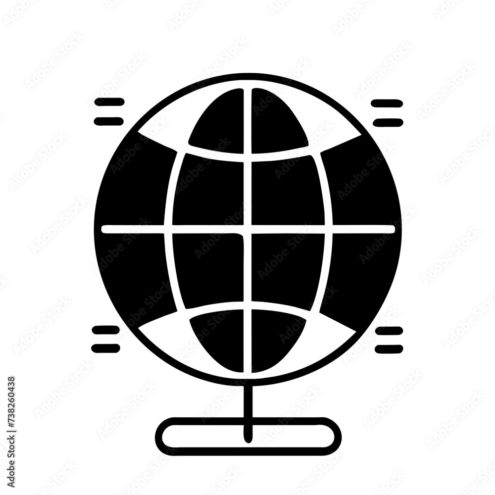 Globe icon symbolizing the world and earth, capturing the essence of global connectivity and unity Globe icon symbolizing the world and earth, capturing the essence of global connectivity and unity