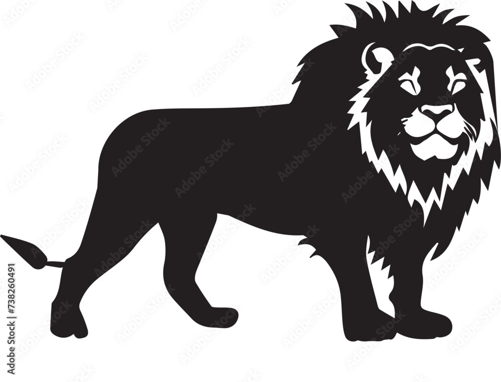 Lion black silhouette vector Lion black silhouette vector