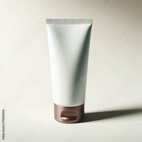 cosmetic tube cream mockup isolated on white 