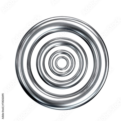 3D metallic circles