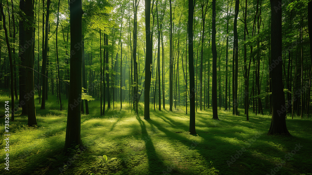 Obraz premium beautiful green forest