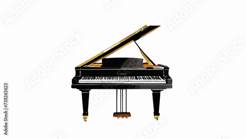Ilustración de un espectacular piano de cola