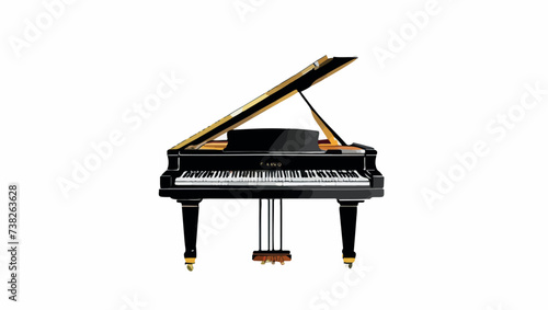 Ilustración de un espectacular piano de cola