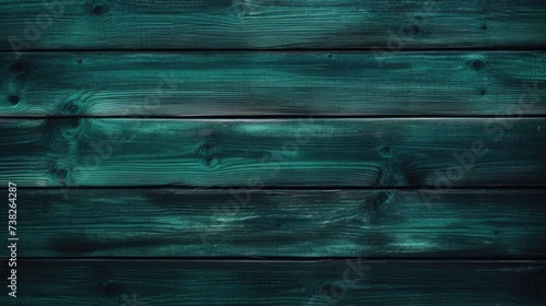 Colorful rich dark green background and texture of wooden boards