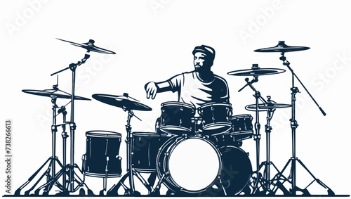Un hombre tocando la batería 