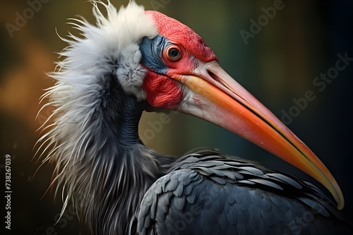 Regal Black-Necked Stork Wading Close-Up View © Harmony