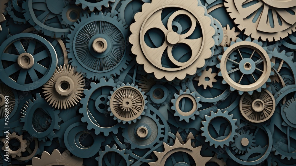 Gears Background in Arctic Ash color Gears Background in Arctic Ash color