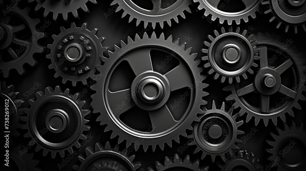 Gears Background in Charcoal color. Gears Background in Charcoal color.