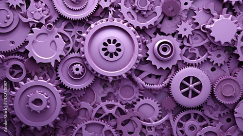 Wallpaper Mural Gears Background in Lilac color Torontodigital.ca