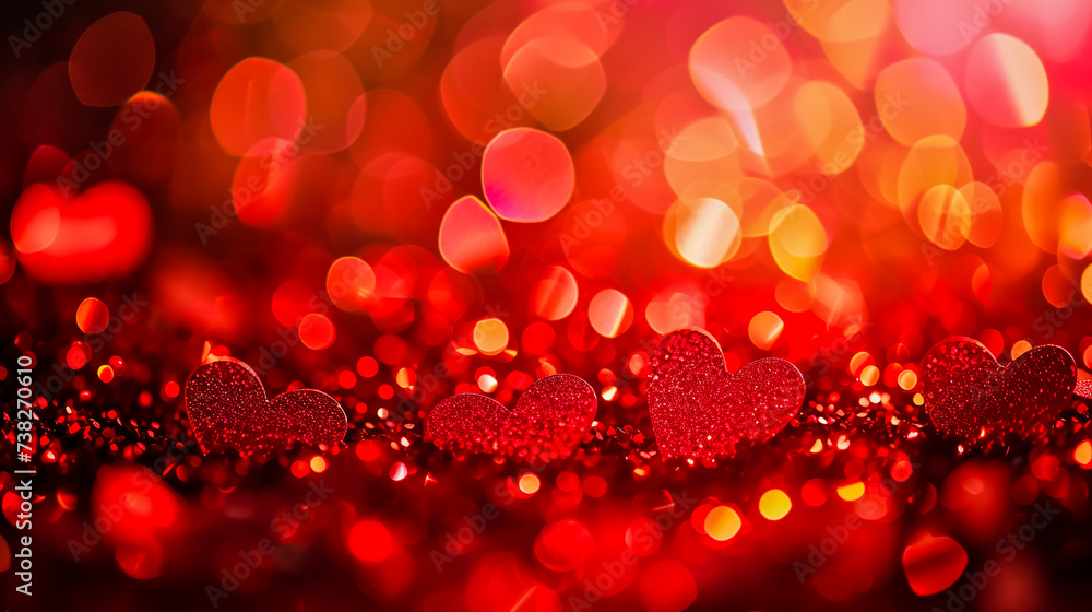 Abstract blurred soft red color background with bokeh glitter for happy festival design concept. Abstract blurred soft red color background with bokeh glitter for happy festival design concept.