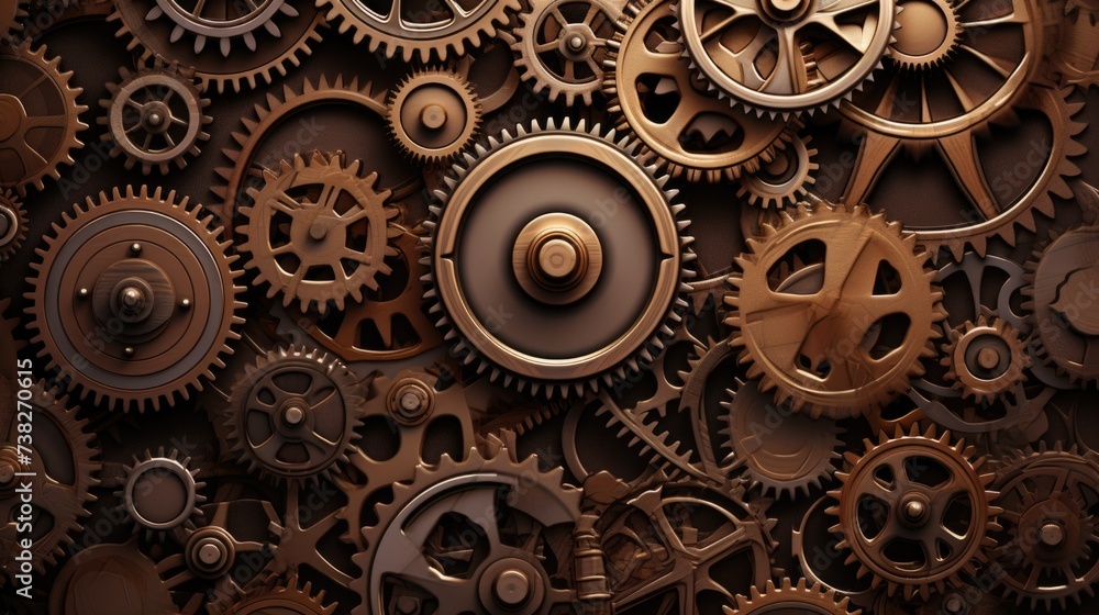 Gears Background in Umber color Gears Background in Umber color