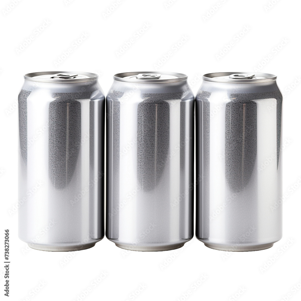 Aluminum drink soda cans for mockup isolated on white or transparent background Aluminum drink soda cans for mockup isolated on white or transparent background