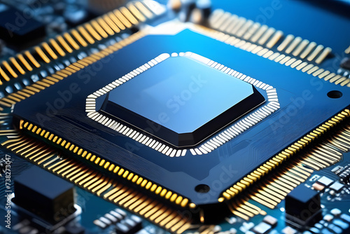 Close Up of a CPU Chip