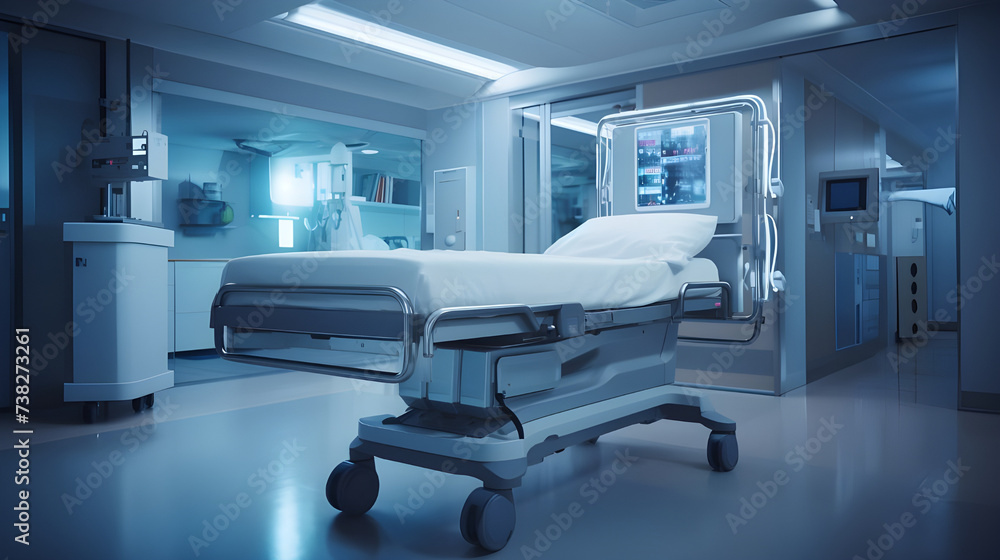 hospital room with equipment hospital room with equipment
