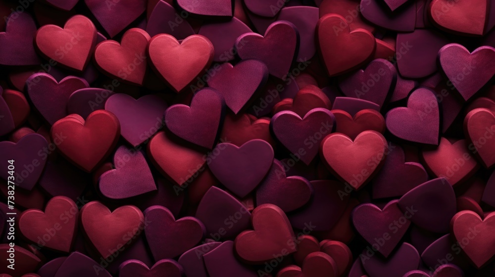 Maroon Color Hearts as a background Maroon Color Hearts as a background