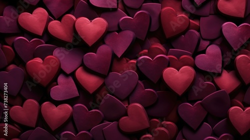 Maroon Color Hearts as a background