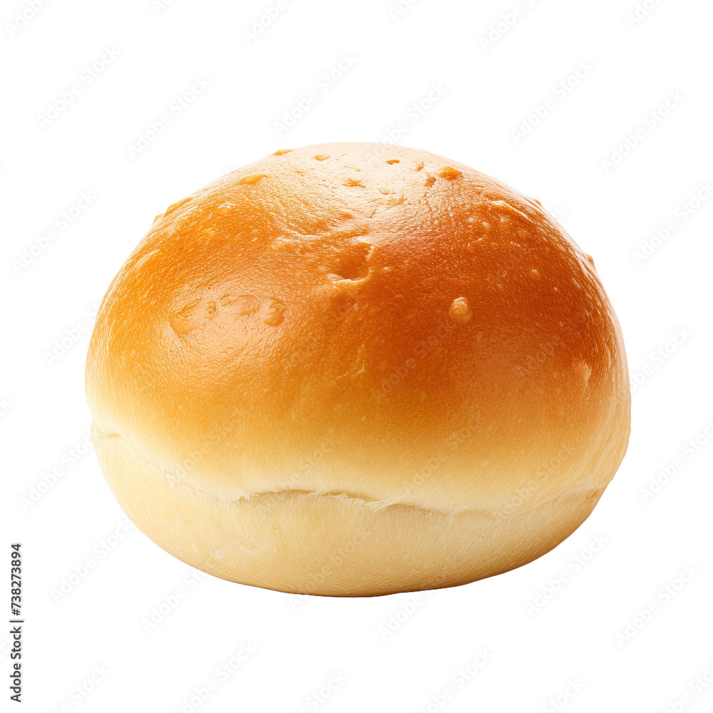 Bread bun isolated on white or transparent background