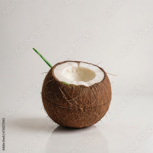 coconut on a white  background

