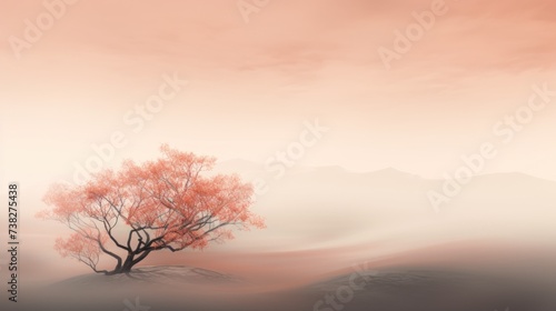 Peach Color Fog Background