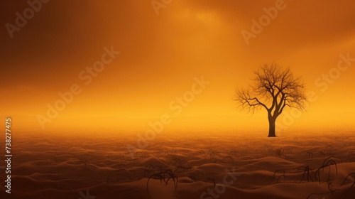  Saffron Color Fog Background
