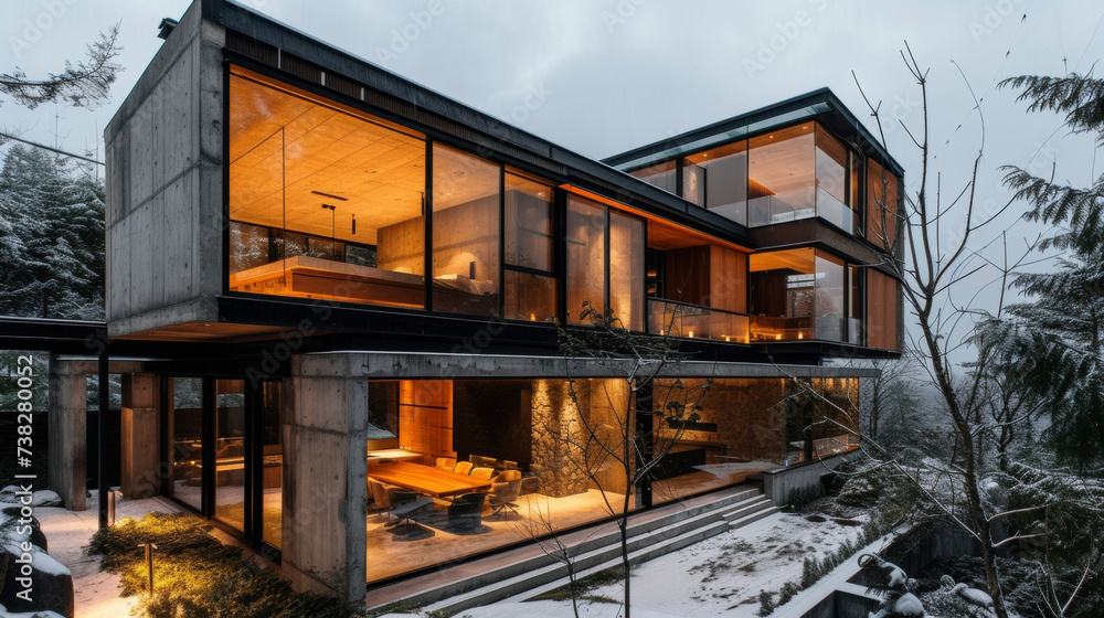 This private home is a true testament to the beauty of industrialinspired design featuring a bold and unapologetic use of concrete and steel that creates a strikingly modern This private home is a true testament to the beauty of industrialinspired design featuring a bold and unapologetic use of concrete and steel that creates a strikingly modern