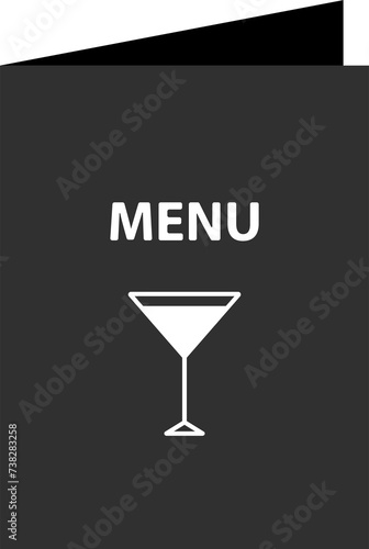 Bar drinks cocktails menu restaurant menu simple icon.