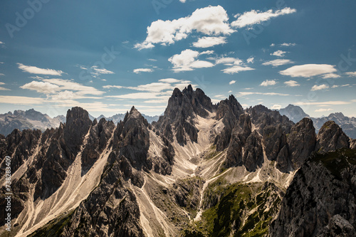 Aerial landscape of mountains