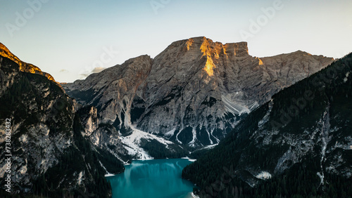 Mountain and lake