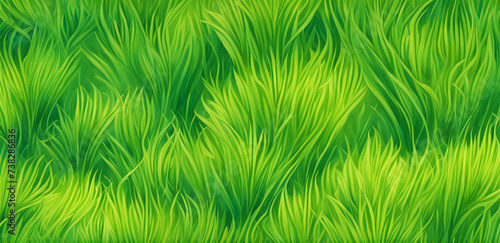 Green grass background.