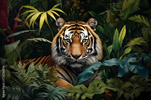 Resplendent Rest: The Regal Bengal Tiger Sitting © Harmony
