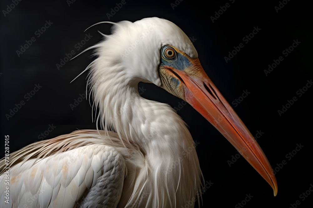 Fototapeta premium Seraphic Serenity: A Close-Up View of the Ivory.