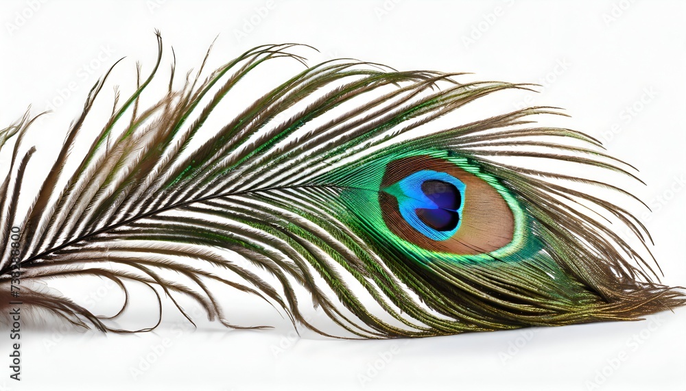 Fototapeta premium Illustration of beautiful peacock feather