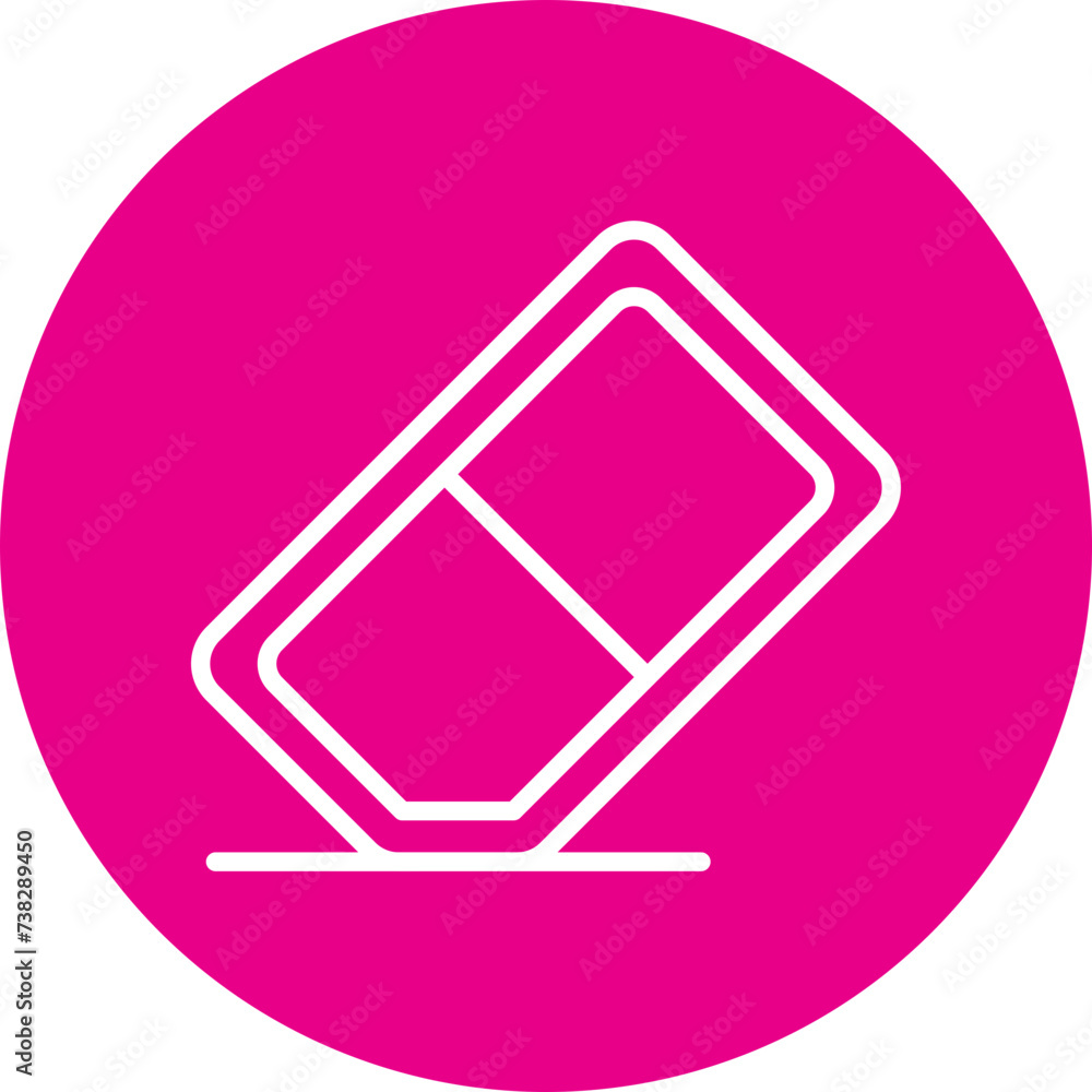 Eraser Line Circle Icon Eraser Line Circle Icon