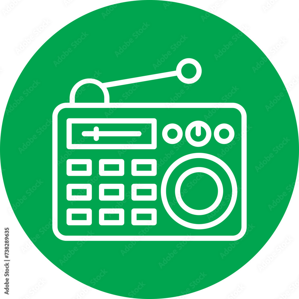 Radio Line Circle Icon Radio Line Circle Icon