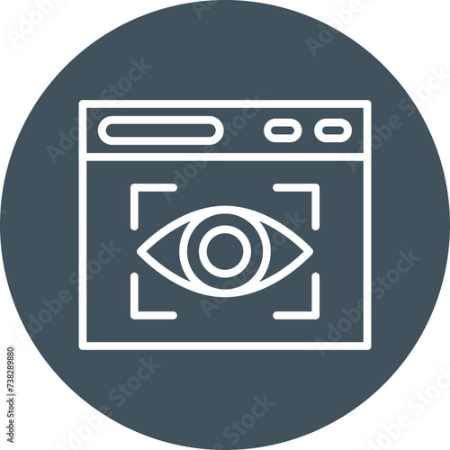 Visibility Line Circle Icon
