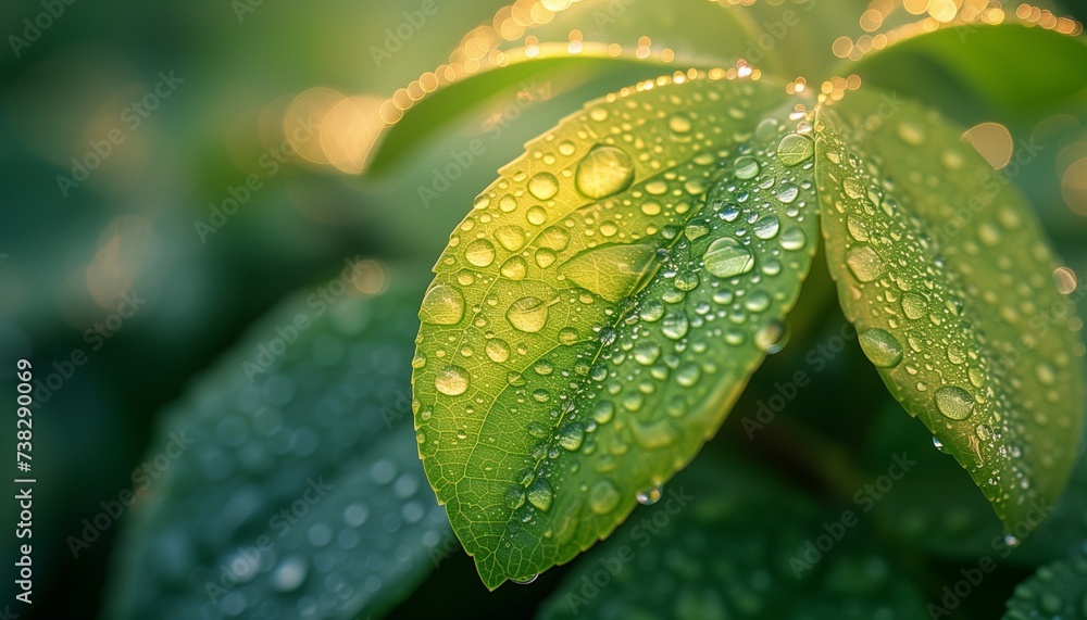 mint herbs leaves in the garden with water drops mint herbs leaves in the garden with water drops