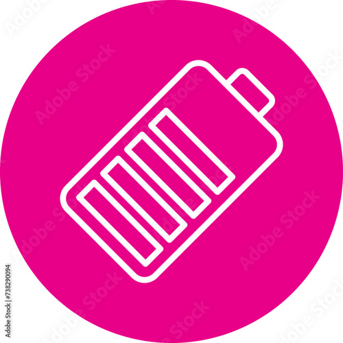 Battery Line Circle Icon