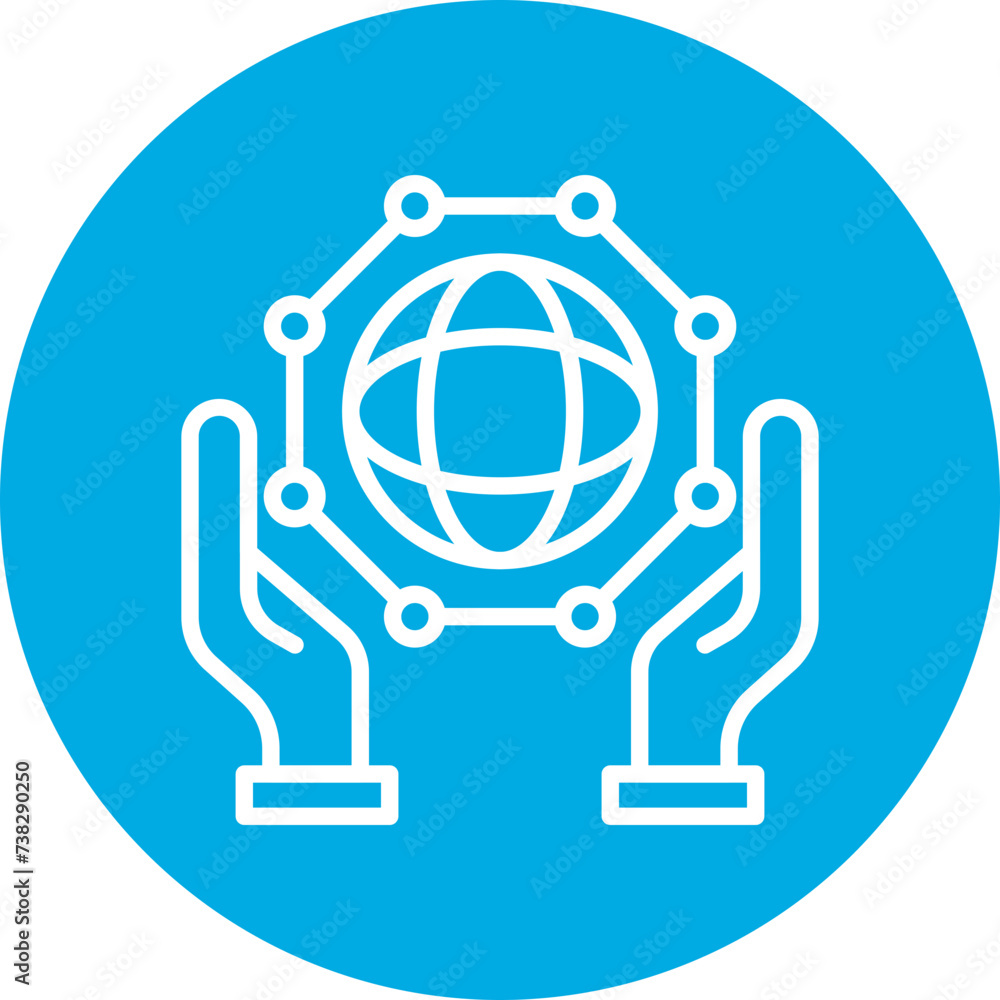 Noosphere Line Circle Icon Noosphere Line Circle Icon