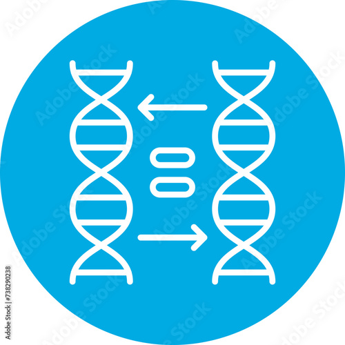 Cloning Line Circle Icon