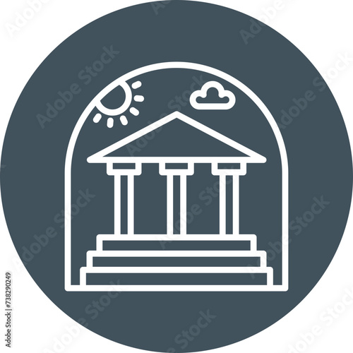 Dome Line Circle Icon
