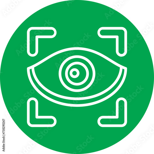 Vision Line Circle Icon
