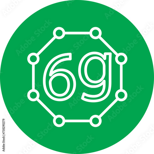 6g Line Circle Icon
