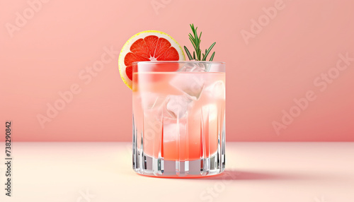 Fresh fruit cocktail in a glass, perfect for summer refreshment generated by AI